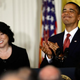 President Barack Obama (right) applauds newly appointed Supreme Court Justice Sonia Sotomayor during a reception in her honor at the White House Aug. 12, 2009, in Washington, D.C.
Win McNamee/Getty Images